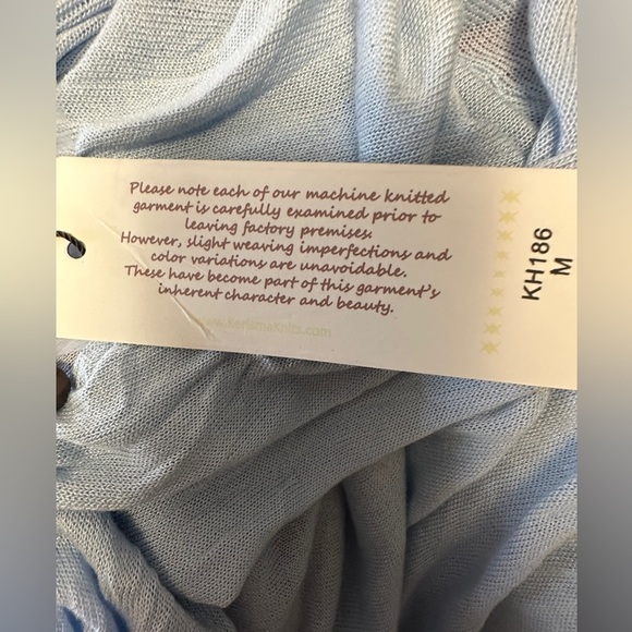 Kerisma Knee Length Blue Open Cardigan Medium - Picture 6 of 6